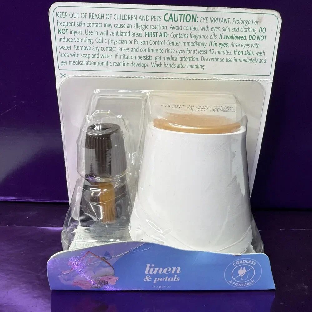 Air Wick Essential Mist Scented Oil Cordless Diffuser Starter Kit Linen Petals